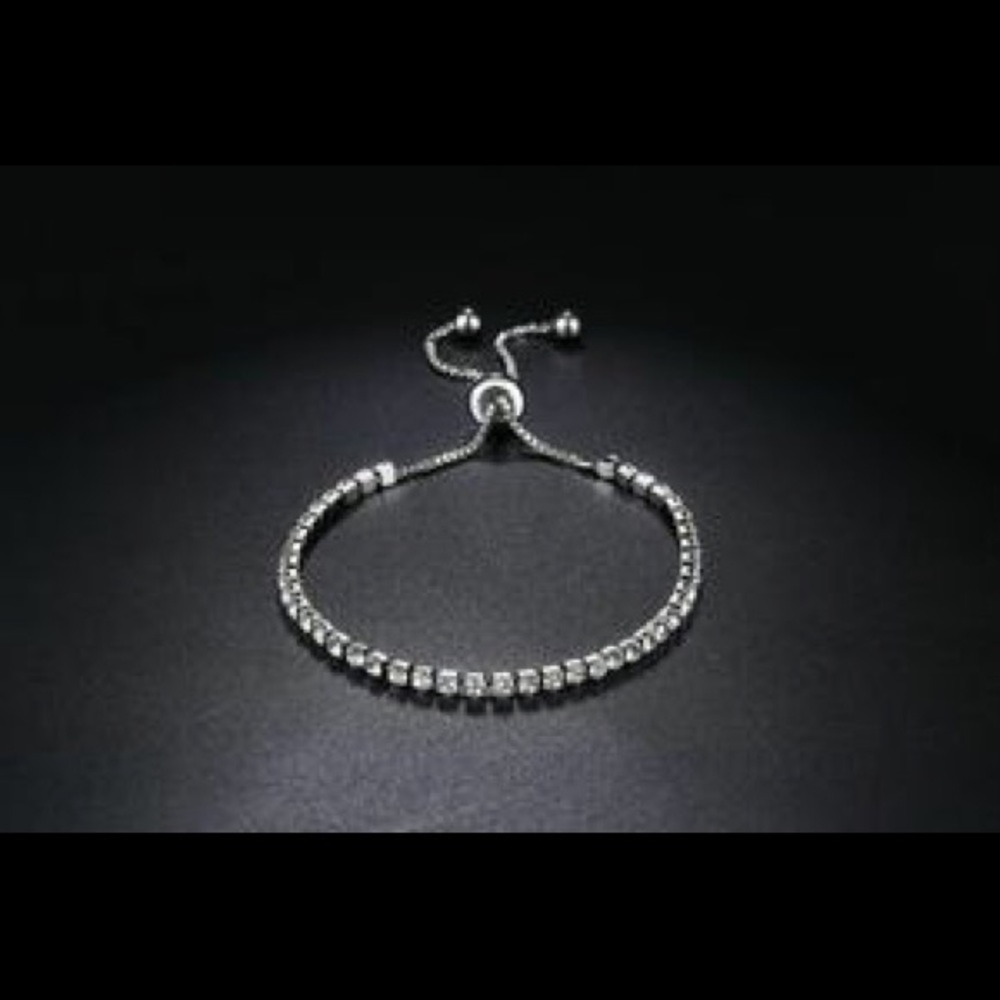 18k White Gold plated over sterling silver Tennis Bracelet